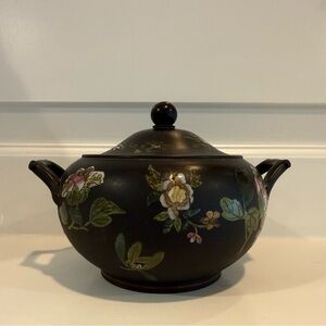 Vintage Wedgwood Black Basalt Capriware Sugar Bowl